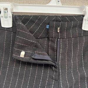 gray white and pink striped vintage trouser pants